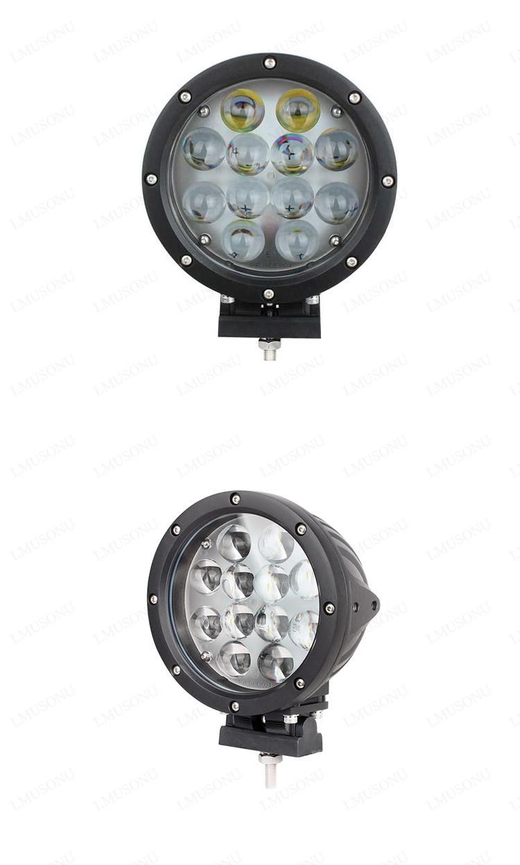 Auto Lighting 12V 7.0" 60W Slim LED Work Light 12 LEDs for ATV/Heavy-Duty Vehicles
