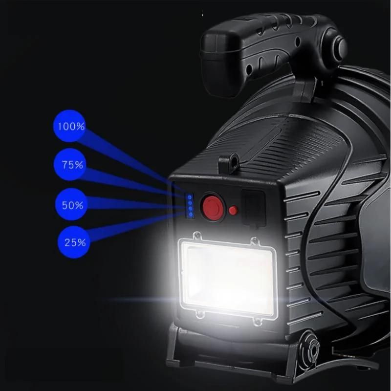 2200 Lumen Rechargeable Torch Light Multifunction Powerful LED Searchlight Spotlight Lamp Emergency Camping Fishing Handheld LED Flashlight