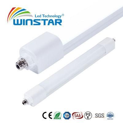 Waterproof IP66 IP69K 170lm/W 1.5m 55W LED Triproof Linear Light