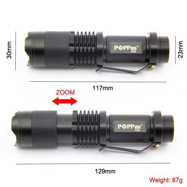 Rechargeable Xml T6 Mini Torch Flat LED Flashlight