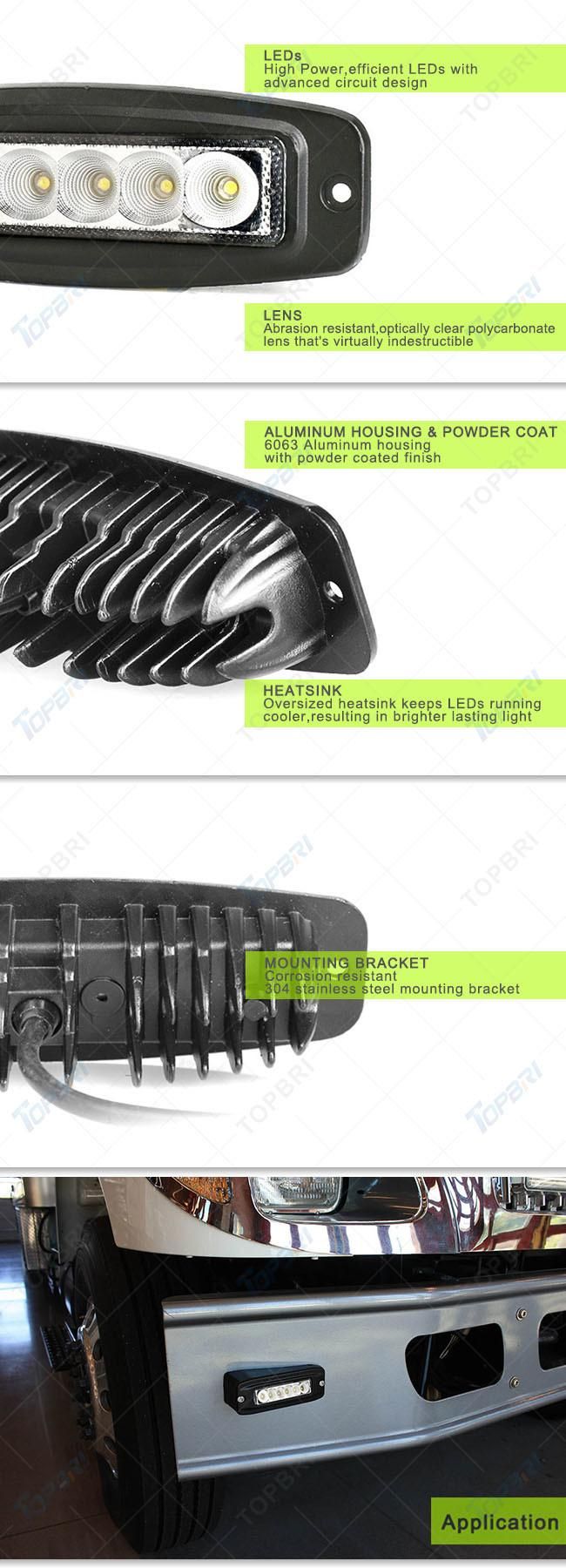 18W Flush Mount LED Car Light SUV LED Driving Light
