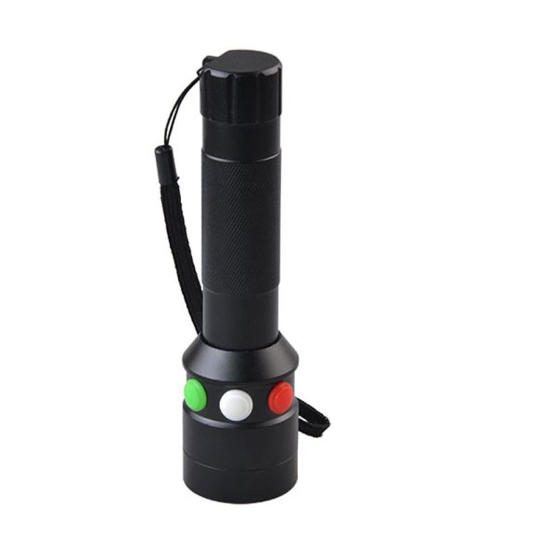 High Quality 3 Colour Traffic Light Rechargeable Flashlight