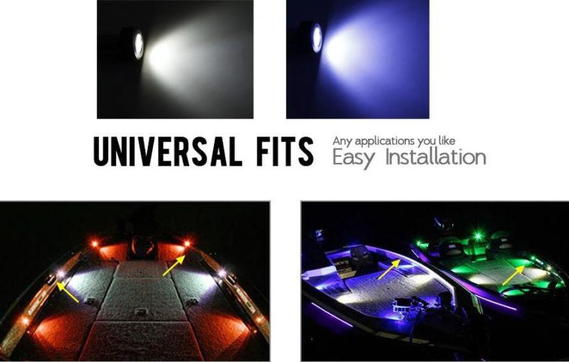 1inch/25mm Dia 12V-24V LED Marine Boat Light Waterproof 3W Eagle Eye LED Light