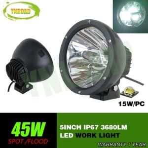 5inch 45W IP67 LED Work Light with 3PCS 15W CREE LEDs