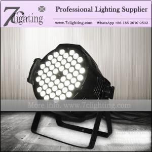 Full White LED Spotlight 162W LED PAR 64 54X3w DMX PAR Can (CW or WW optional)