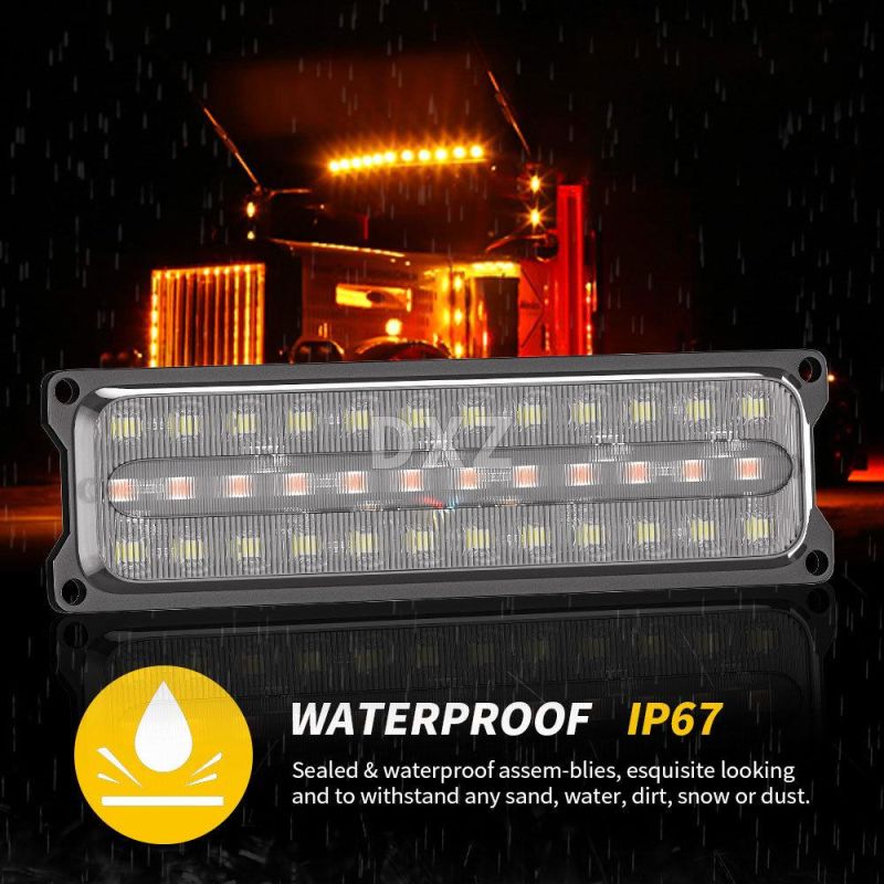 Dxz New Arrival Strobe Signal LED 12V 24V Amber Red 36LED Warning Emergency for Tail Lights Traffic Advisor for Vehicles Truck Car