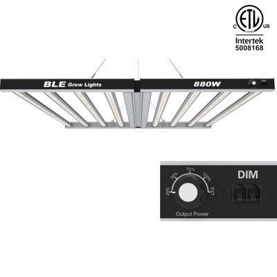 BLE High Efficacy 880W Foldable Full Spectrum LED Grow Lights Bar for Hydroponics Greenhouse