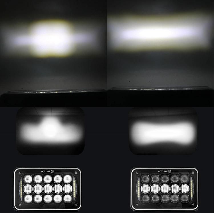 High Low Beam 12V 60W LED Lights Square Offroad Headlight for Jeep Ford Trucks 4X6 Sealed Beam LED Headlights Car LED