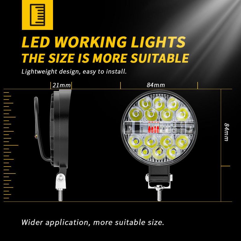 Dxz New Model LED 22SMD 66W Flashing Spot Light with Angel Eye DRL Marker Light LED Work Light for Vehicles