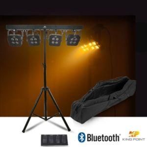 Kingpoint / Kp 4*10W 4 Bluetooth PAR Lighting System for Stage Lighting, DJ Disco (KPS-160)