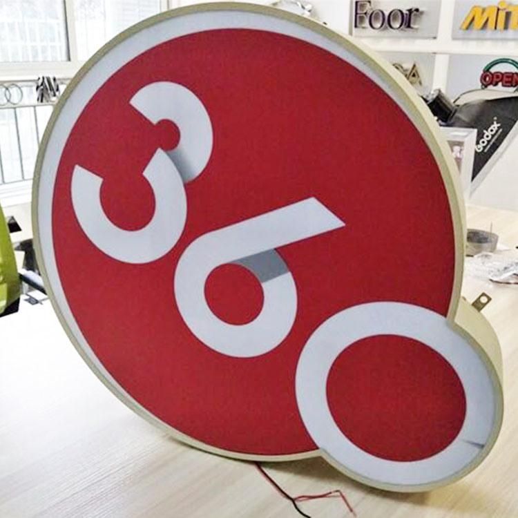 Round Outdoor Acrylic Sign Advertising LED Light Boxes
