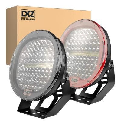 Dxz Wholesale High Power Bumper Car Spotlight Round LED Driving Truck off-Road 9&quot; Inch Car LED Spotlight 128LED 384W