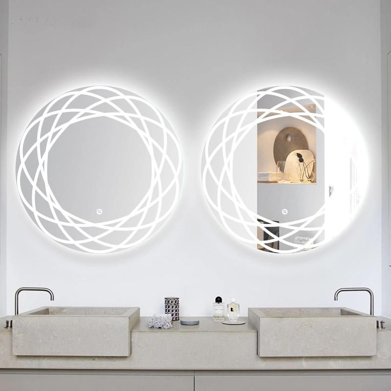 Bathroom Makeup LED Three-Color Touch Mirror Light