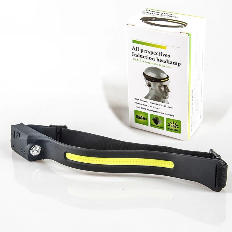 Yichen Portable Rechargeable LED Tape Headlamp with Motion Sensor