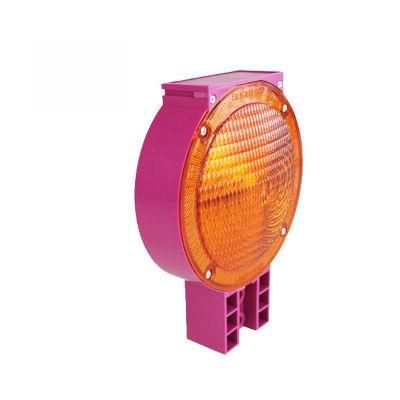 Solar Powered Barricade Flashing LED Traffic Warning Lamp Light