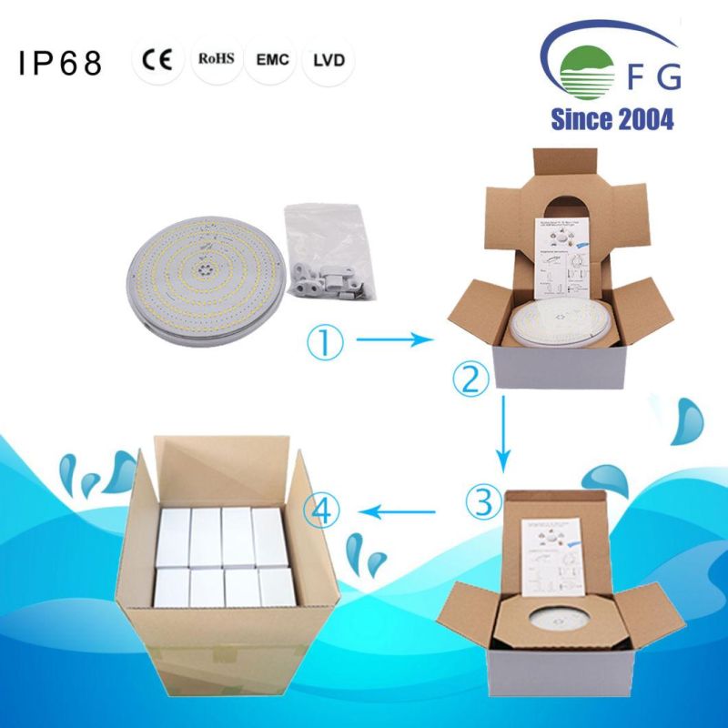 RGB/Single Color IP68 Flat PAR56 LED Swimming Pool Light Without Niche