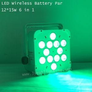 12*15W 6in1 Rgbaw UV Battery Powered Wireless LED PAR Light