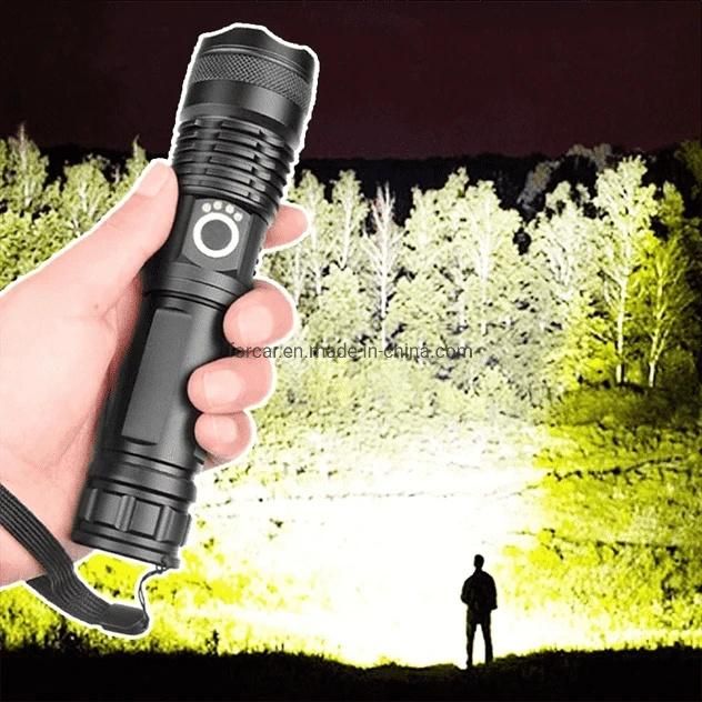 Wholesale High Lumen Portable LED Torch Light 5 Modes Zoomable Torch Lamp Water Resistant Handheld Flashlights for Camping Outdoor Aluminum Alloy LED Flashlight