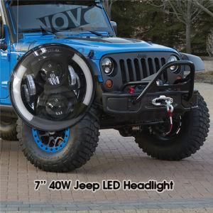 Hotsale 7inch LED Light Bar with Halo High Low Beam LED Headlight for Jeep