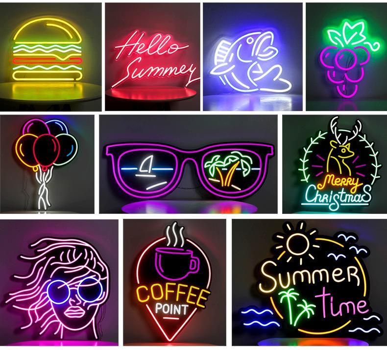 Customized Glass Neon Lighting Signs Real Neon for Bar Logo Display