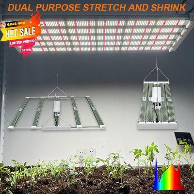 China Factory 730W Full Spectrum Samsung Greenhouse Hydroponic Systems Plant Lamp 5 Bar LED Grow Light Pvisung Retractable Grow Light