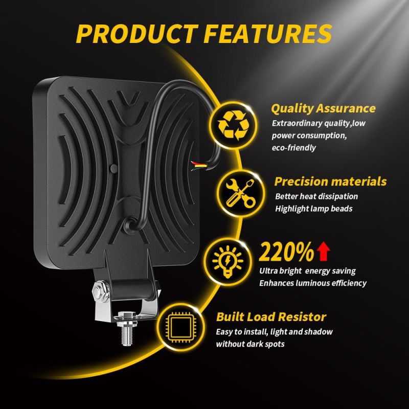 Dxz Hot Selling 117W 59SMD Offroad 12V 24V Spot Flood Combo Beam Light Interior 4X4 Tractor Truck ATV SUV Boat Car LED Work Light