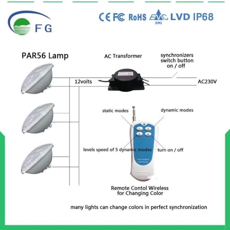 High Quality PAR56 IP68 LED Pool Light 12V Swimming Pool Lights PAR56 18W 24W 35W
