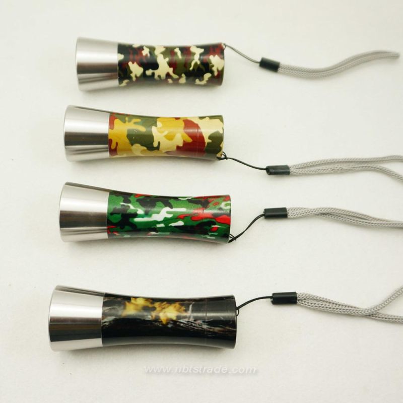 Camouflage Painting COB LED Flashlight Small Torch