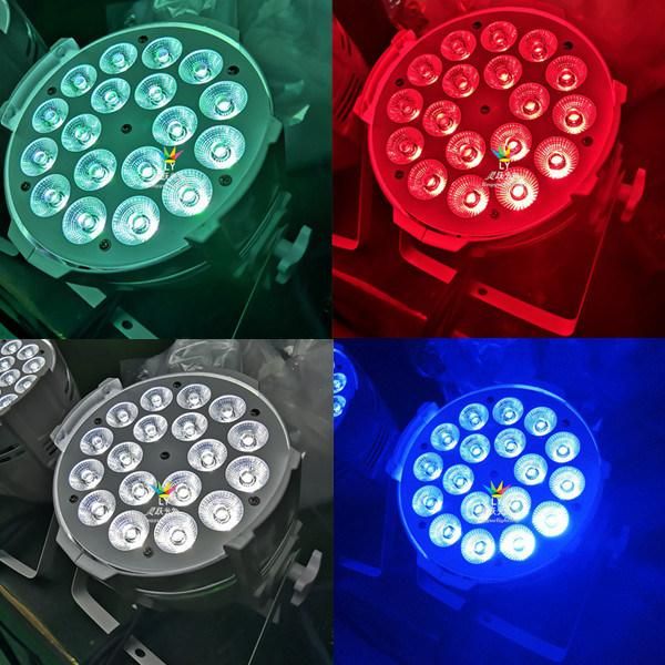 Stage Disco Light PAR 64 18X18W 6in1 RGBWA UV LED PAR