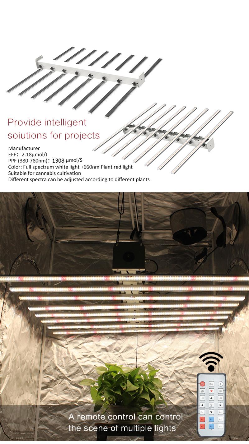 Custom Full Spectrum 600W to 800W Spyder LED Grow Light Bar for Greenhouse