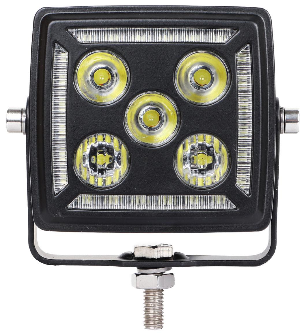 New 3015p Square Epistar LED Work Lights 4.3 Inch 15W with DRL Light White Red Yellow Blue Green Colors