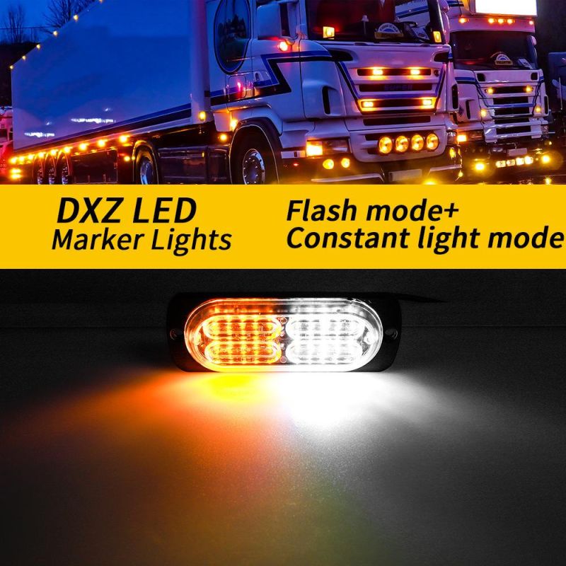 Dxz Warning Strobe Light 6 LED 18W Surface Mount Emergency Lights for off Road Vehicle ATV SUV Trucks
