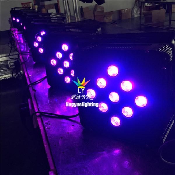 9X12W Wireless Battery Flat PAR Can LED Light