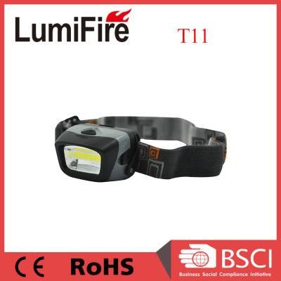 3W COB LED Lamp 3AAA Battery Headlamp