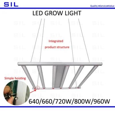 Grow Luminaire 600W 720W 800W 960W 1200wled Grow Light 3200K-3400K Full Spectrum with 660nm 740nm Red T Bar Type Grow Lamp Plant Luminaire