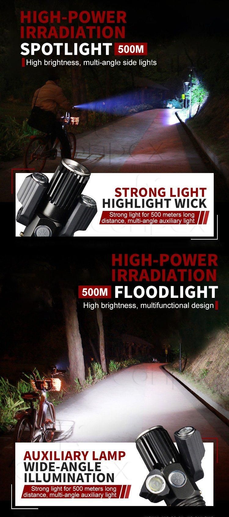 Powerful Multi Function Zoom18650 USB Rechargeable Aluminum Alloy Mini Portable Flashlight
