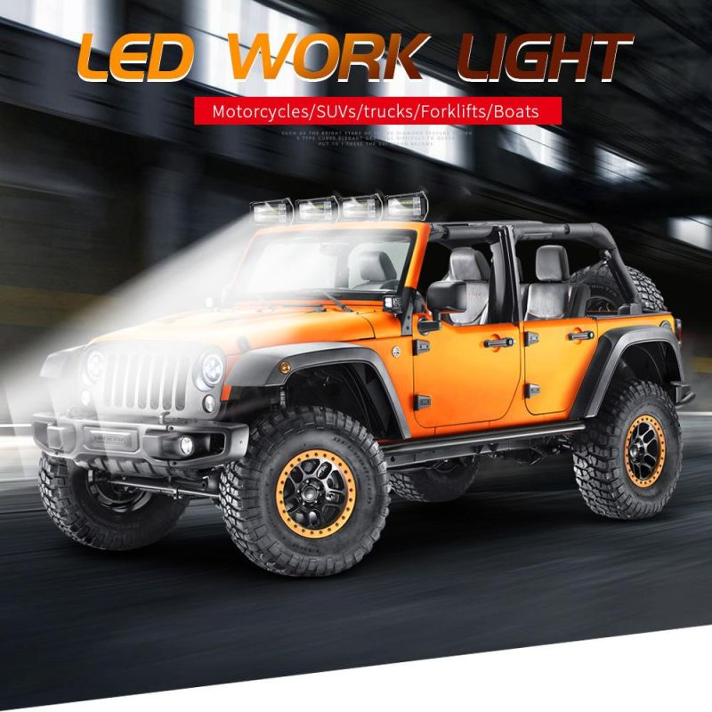 Dxz Floodlight Bar 5inch 24LED 72W 2 Row High Power Double Row 3030 Truck LED Work Light Bar for Car