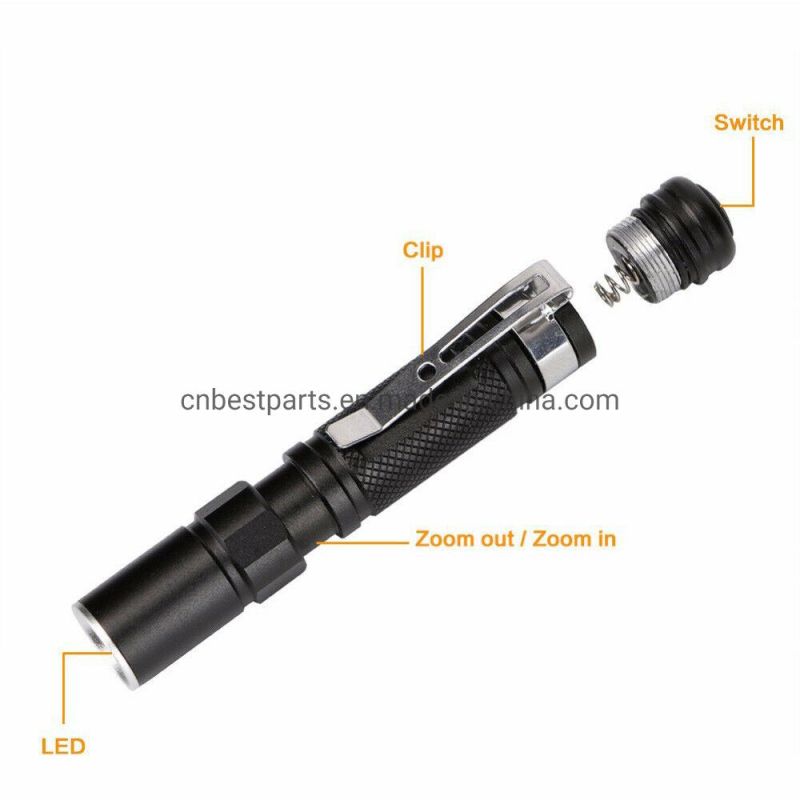 Wholesale Portable Camping Torch Lamp Mini AAA Battery Power LED Torch Light Zoomable Hunting Fishing Camping LED Flashlight