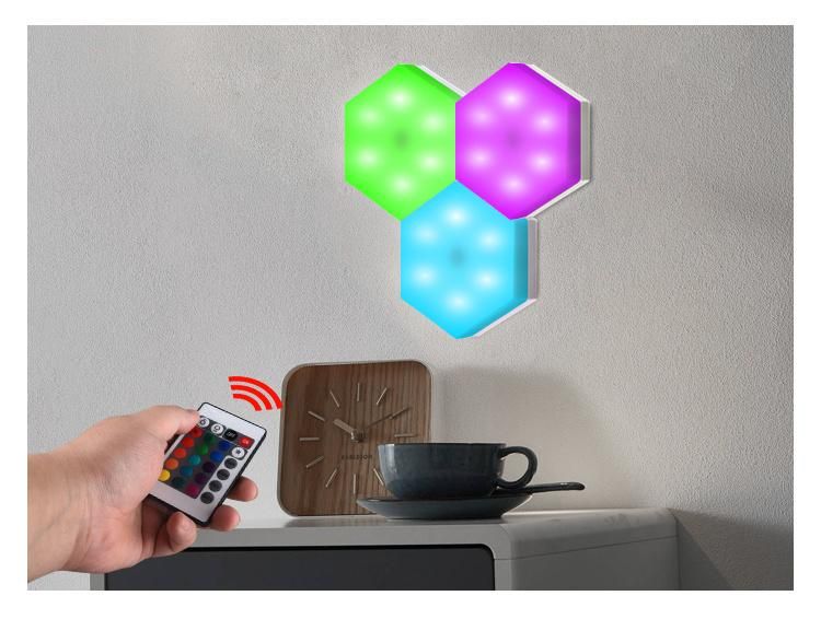 Hot Sale Waterproof RGB Colorful 3 Pack Modular Hexagonal Light