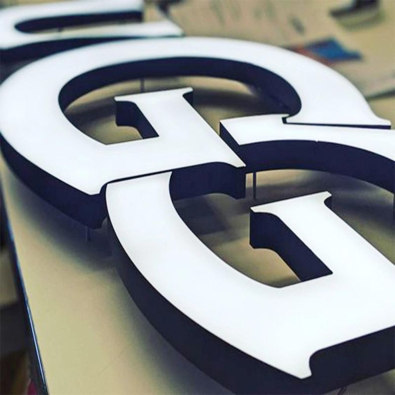 Custom 3D LED Letter Sign Backlit Channel Acrylic LED Sign