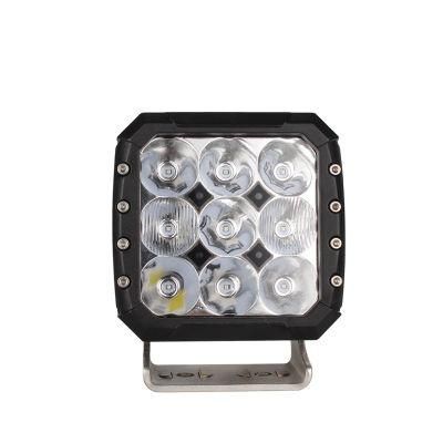 9LED 27W 4.2inch Square 12V/24V Spot/Flood LED Work Light for Tractor Truck Forklift Excavator