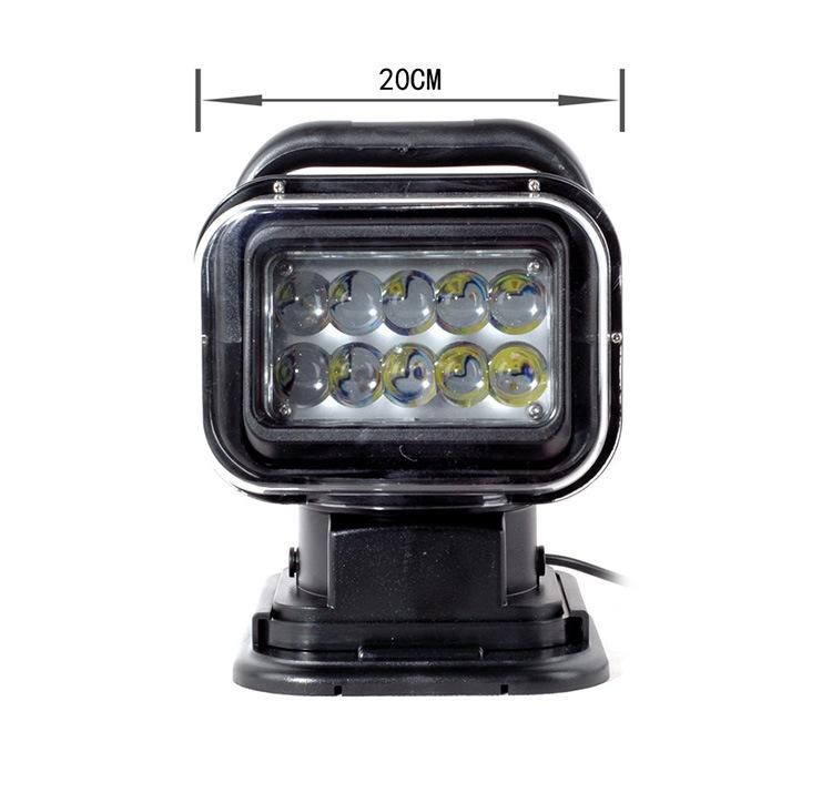 360 Degree Remote Control 60W Marine LED Spot Light for off Road Vehicles 4X4 Headlights 12/24V 7 Inch LED Searching Light