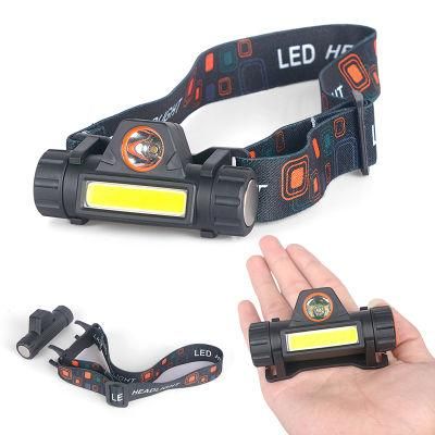 Waterproof USB Rechargeable Built-in Battery LED Portable Mini Powerful Head Torch Headlight Lamp