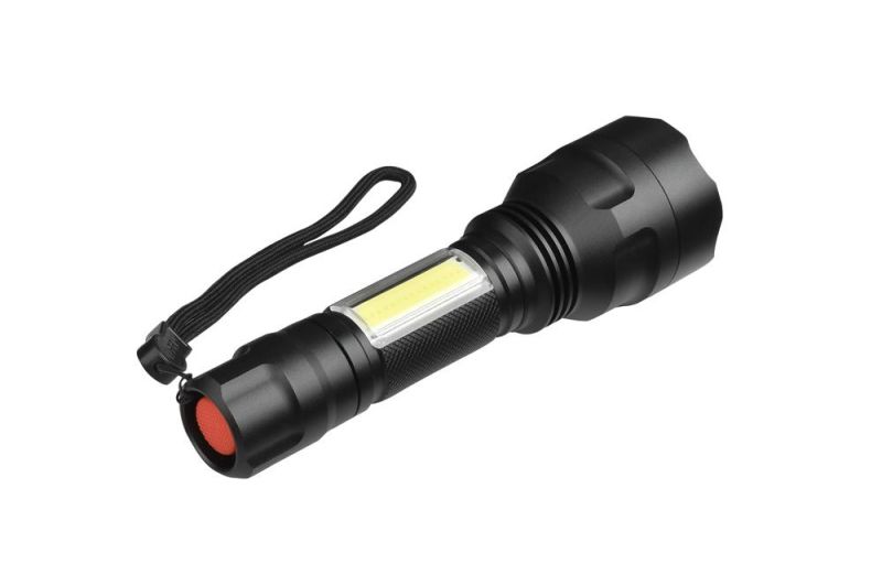 C8-COB LED Flashlight T6 + COB 4 Mode Torch Waterproof Aluminum Lanterna by 18650 Rechargeable for Camping Hiking