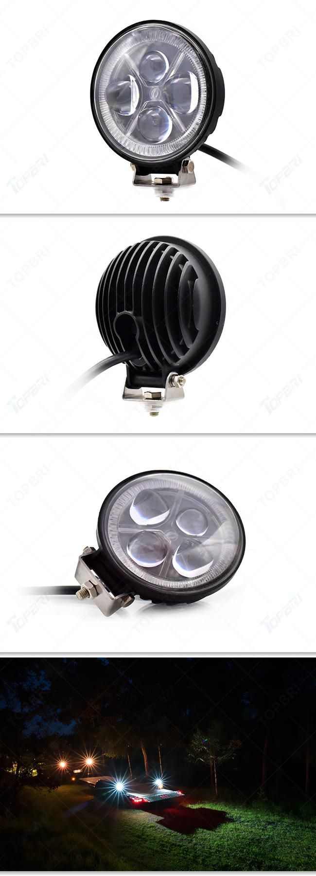 Offroad Round Waterproof LED Tractor Truck Work Driving Lamp