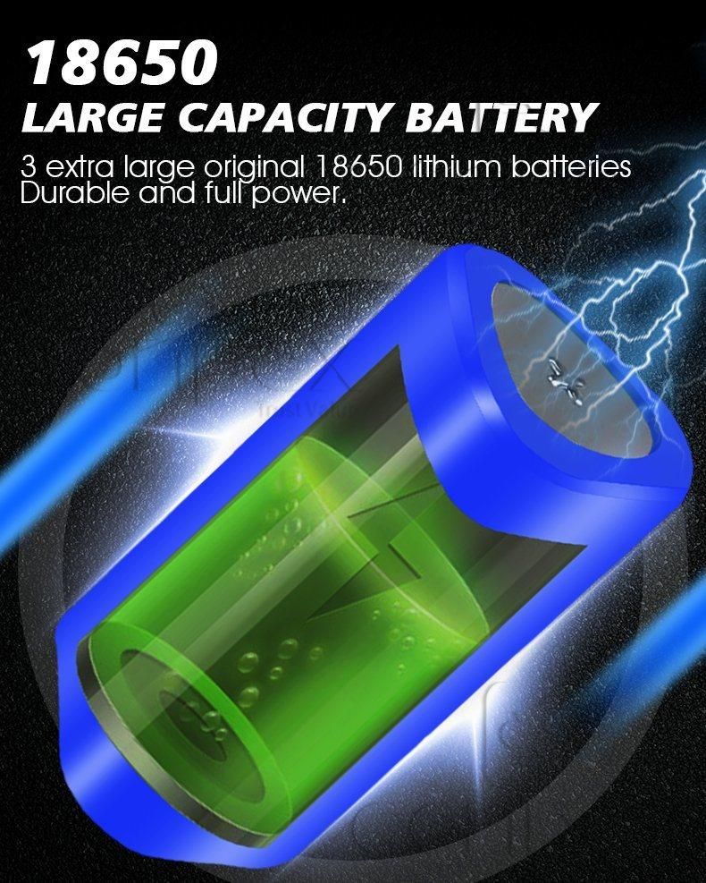 Multi-Functional Emergency Lighting Adjustable Lighting USB Rechargeable 18650 Battery Power LED Flashlight