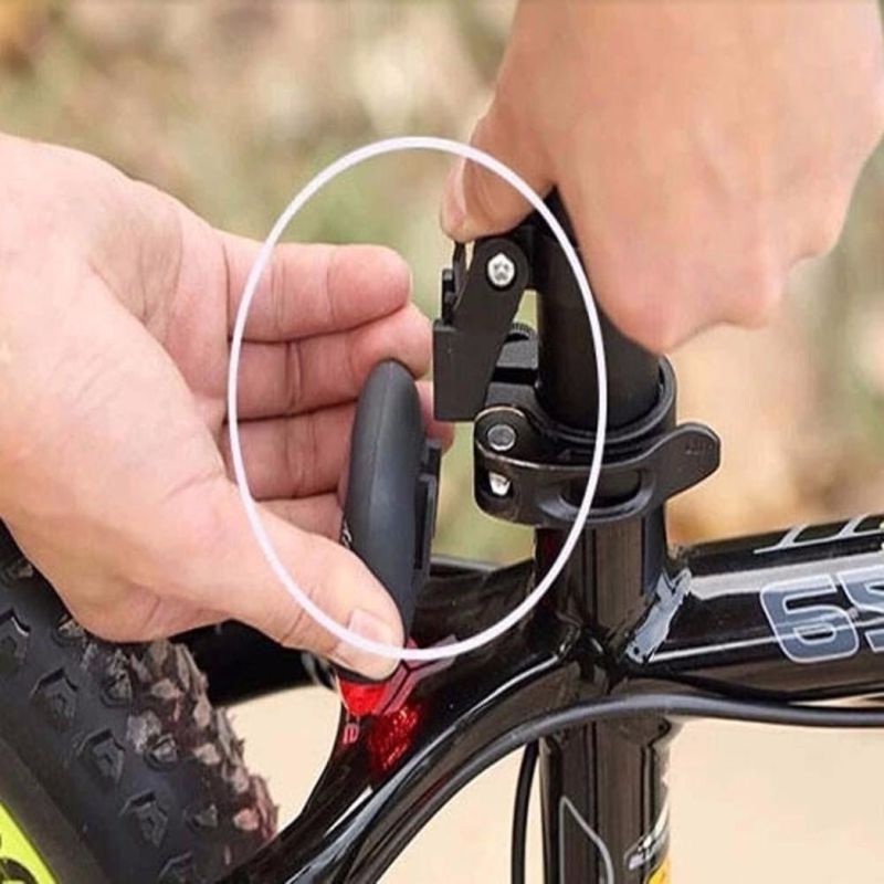 Solar Powered Rechargeable Bike Rear Back Safety Lamp LED Bicycle Tail Light