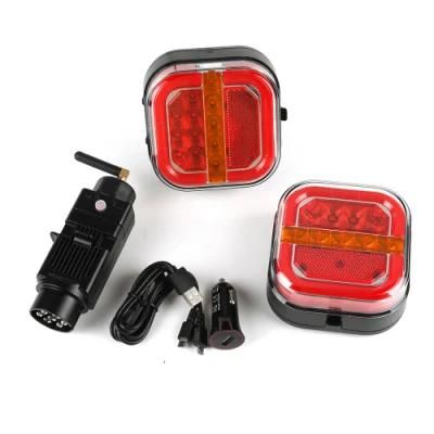 Battery Rechargeable Portable Magnet Mount Wireless Trailer Truck Rear Light Tail Light Kit Truck Magnet Wireless Trailer Light