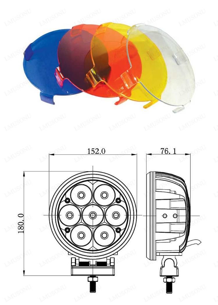 High Efficency Round 6 Inch 70W Working Light LED CREE