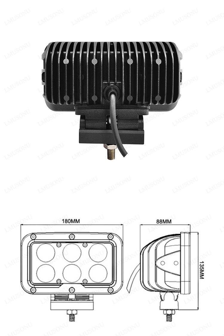 Super Bright Waterproof 7" 60W Car Accessory LED Working Lamp